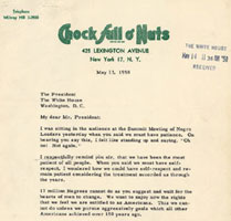 Letter to President Eisenhower