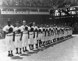 Opening day with Brooklyn Dodgers